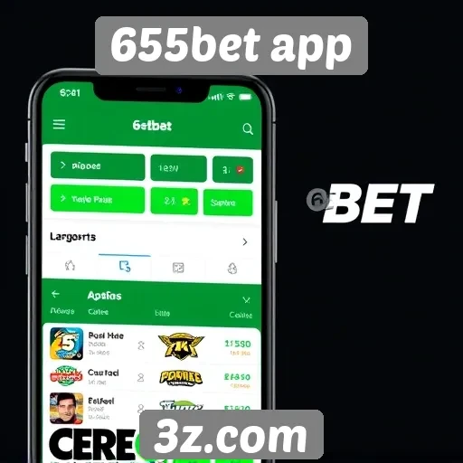 Interface do usuário do 655bet app em análise